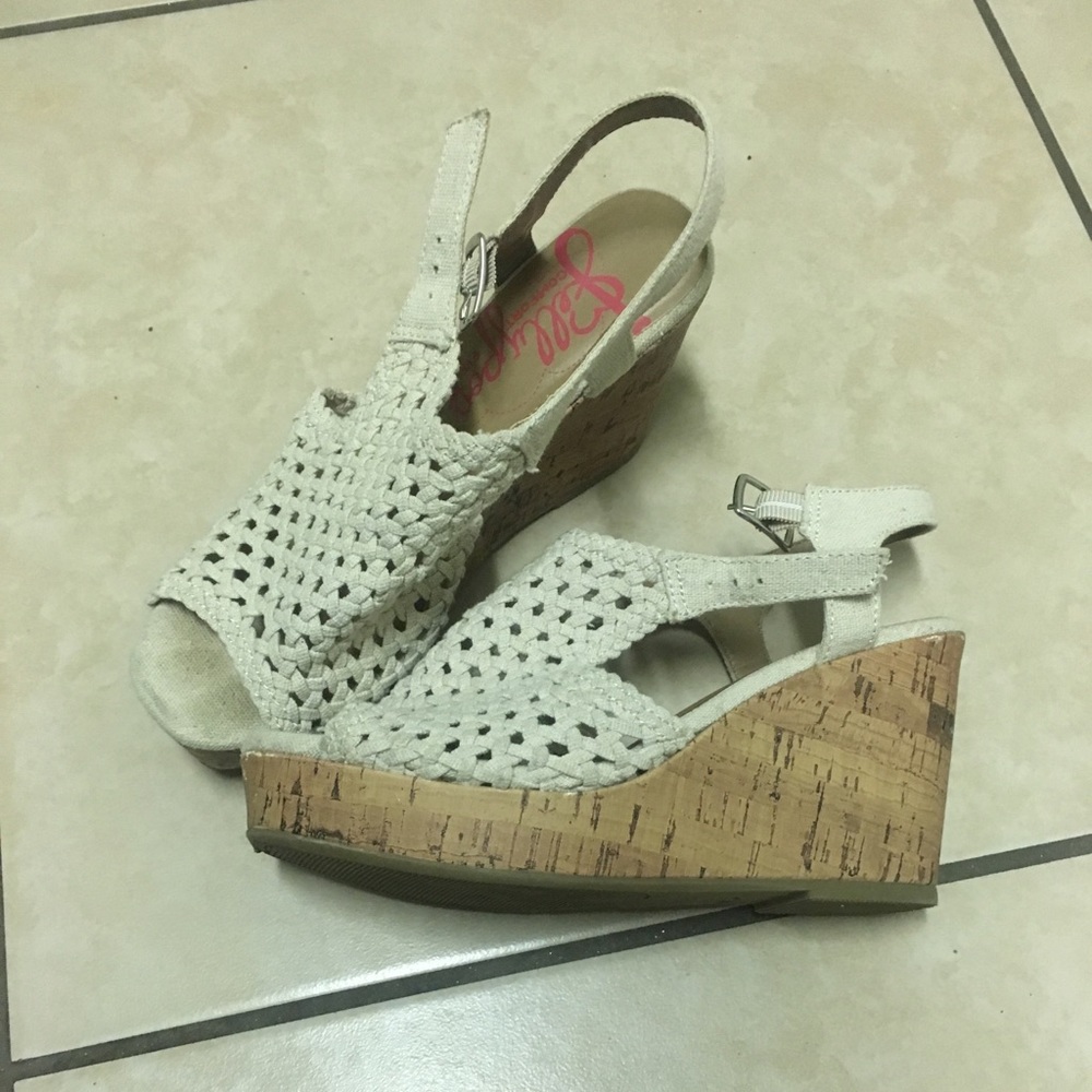 EUC Sz 7 Jellypop Wedge Sandals